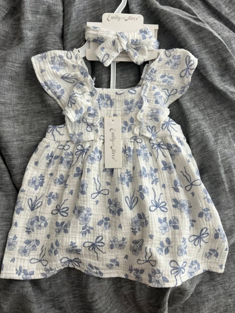 NWT Emily & Oliver Dress and Headband Set